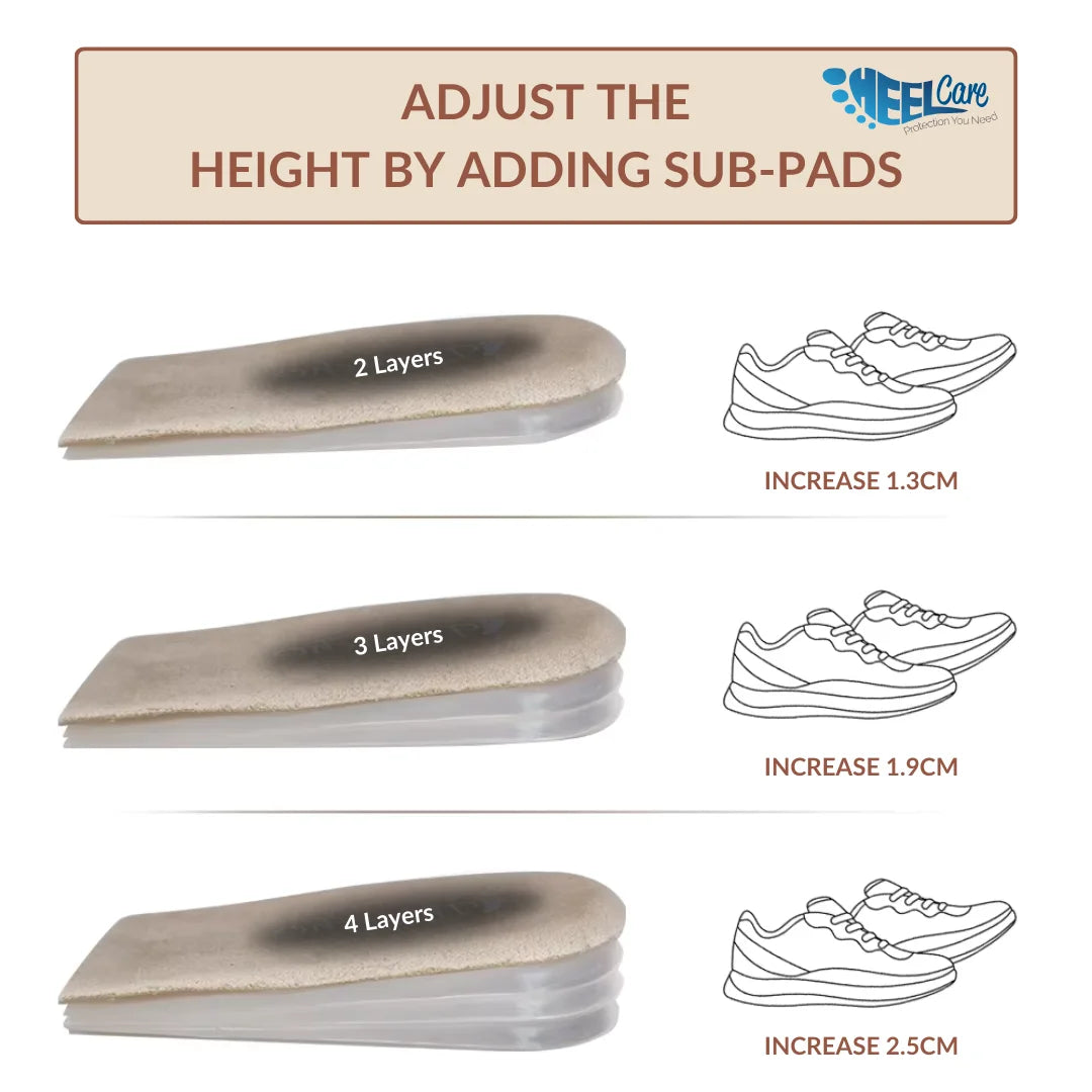 Silicone Fabric Height Boosting Insoles