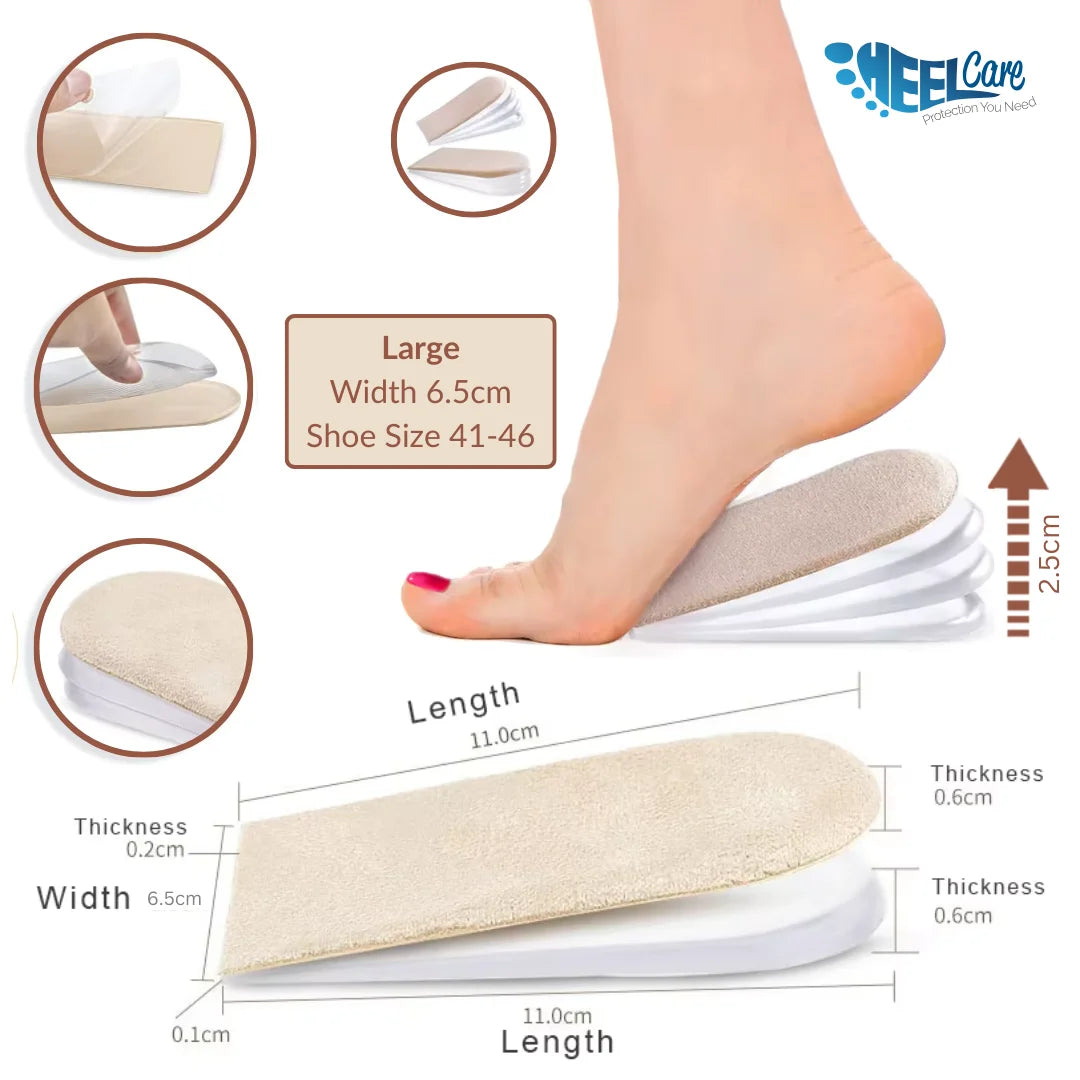 Silicone Fabric Height Boosting Insoles